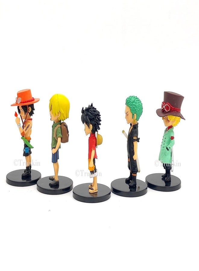 Trunkin One Piece Small Set Of 8 Anime Rubber Action Figures Nami Ace Sanji Roronoa Zoro Monkey D Luffy Collection Model Weeb Manga Collectible Figurines,Multicolor - Image 5